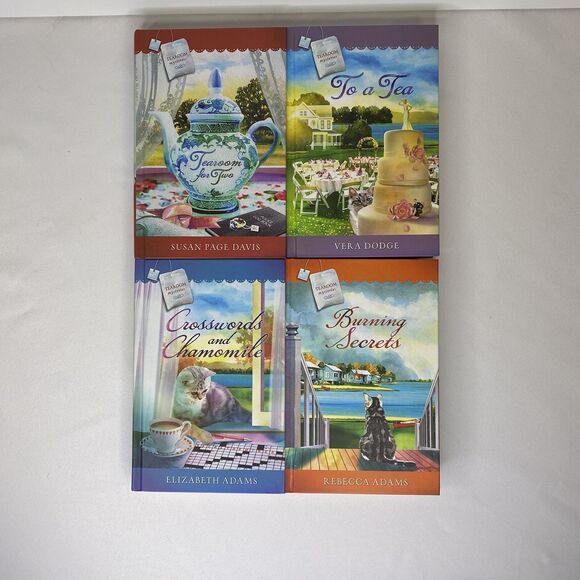 4 Tearoom Mysteries Guideposts Hardcover Books 1 3 4 5 Burning Secrets Crossword - Picture 8 of 8